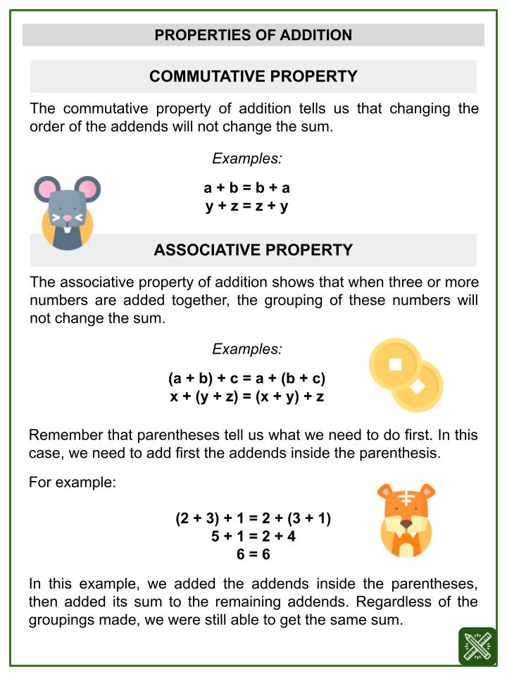 Addition Property (Chinese New Year Themed) Worksheet