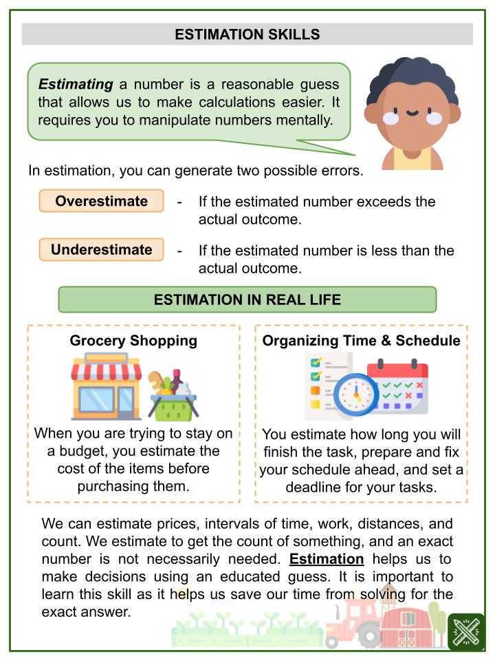 Estimation of Numbers (Juneteenth Themed) Worksheets